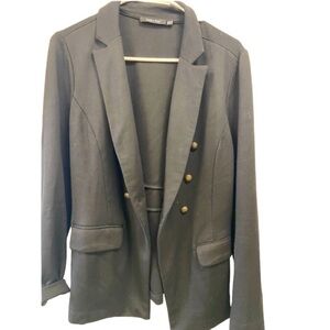 Doe & Rae black soft blazer w buttons